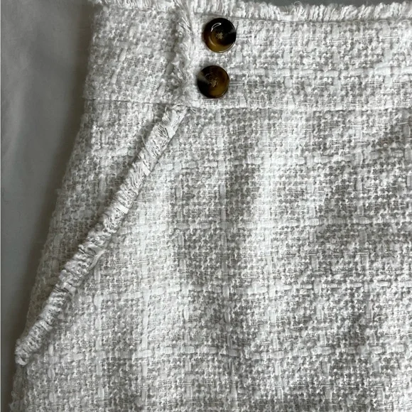 NEW NWT Ann Taylor Fringe Boucle Tweed Lined Short Mini Skirt Size 0 - Picture 8 of 15